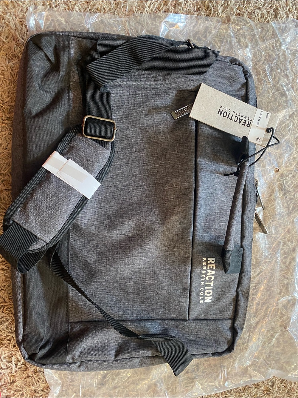 Kenneth Cole Reaction Dark Gray Laptop Messenger Bag